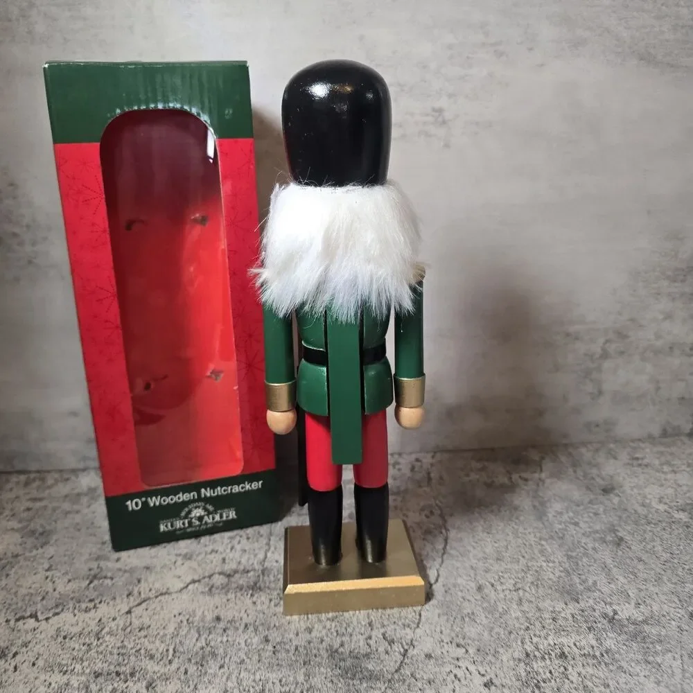 Vintage Kurt Adler 10” Christmas Nutcracker Old World Wooden Hand Crafted w/ Box